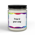 Personalized Tye Dye Border Soy Scented Candle Jar 9oz