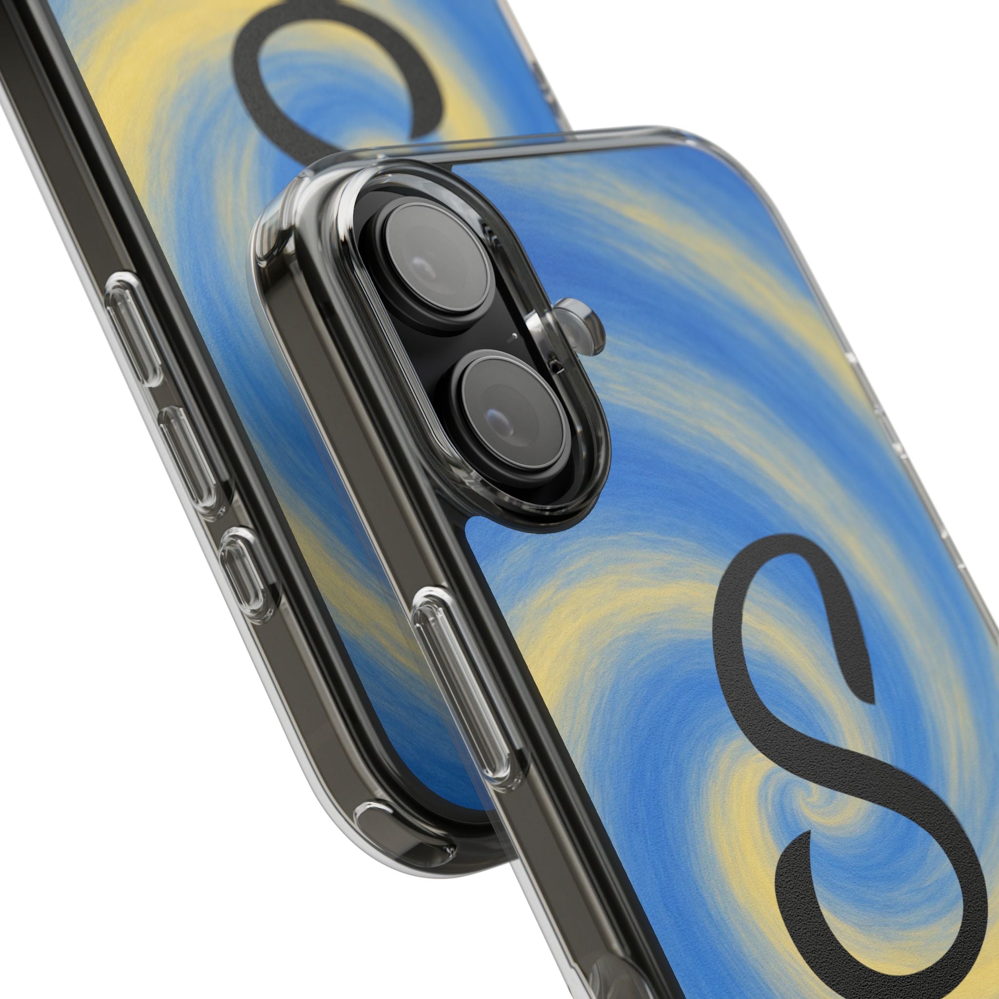 Personalized Blue Lemon Swirl Impact Phone Case