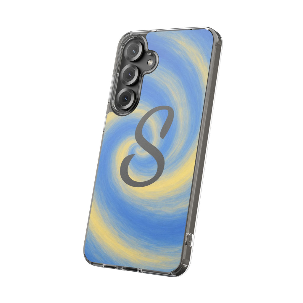 Personalized Blue Lemon Swirl Impact Phone Case