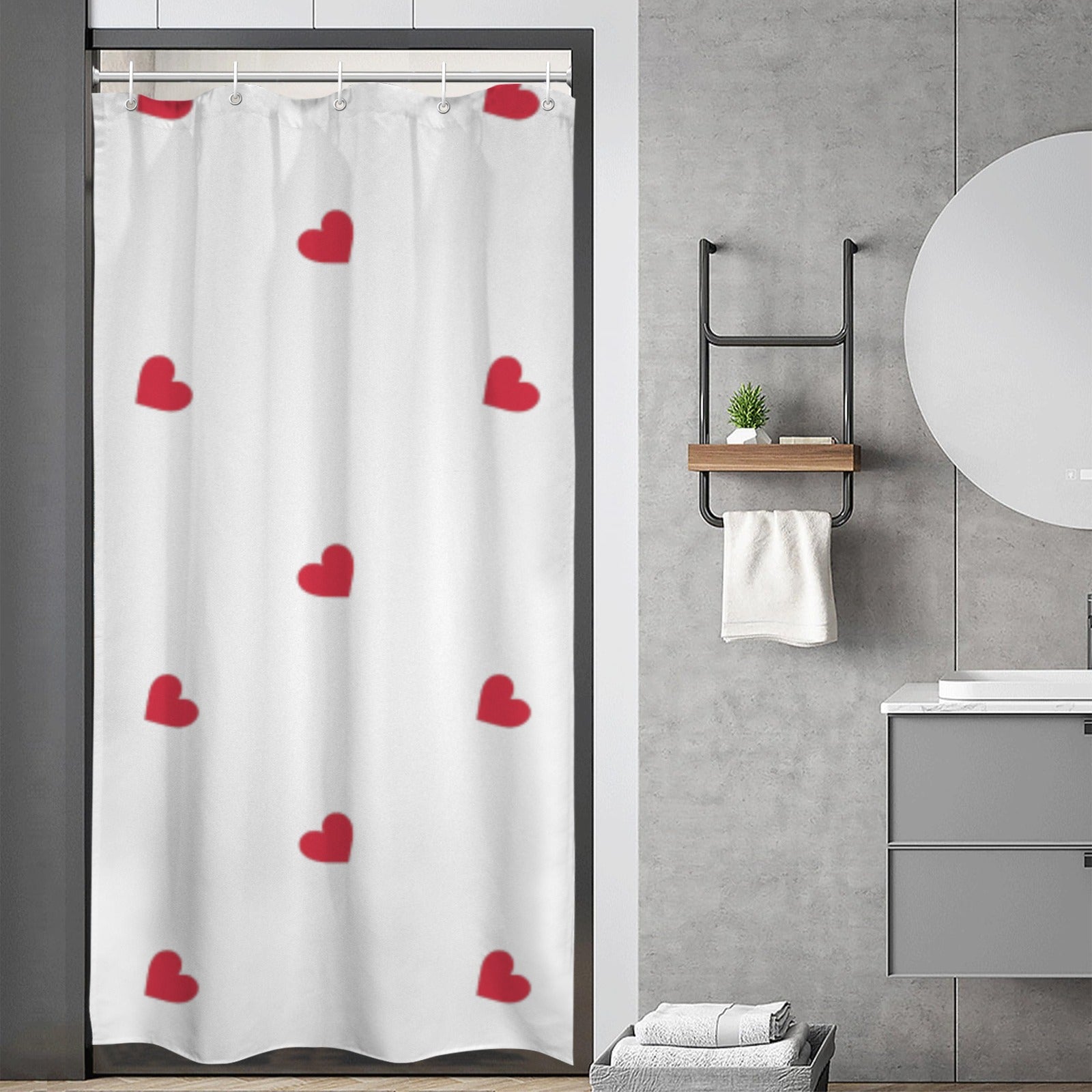Cutie Heart Shower Curtain 36"x72"
