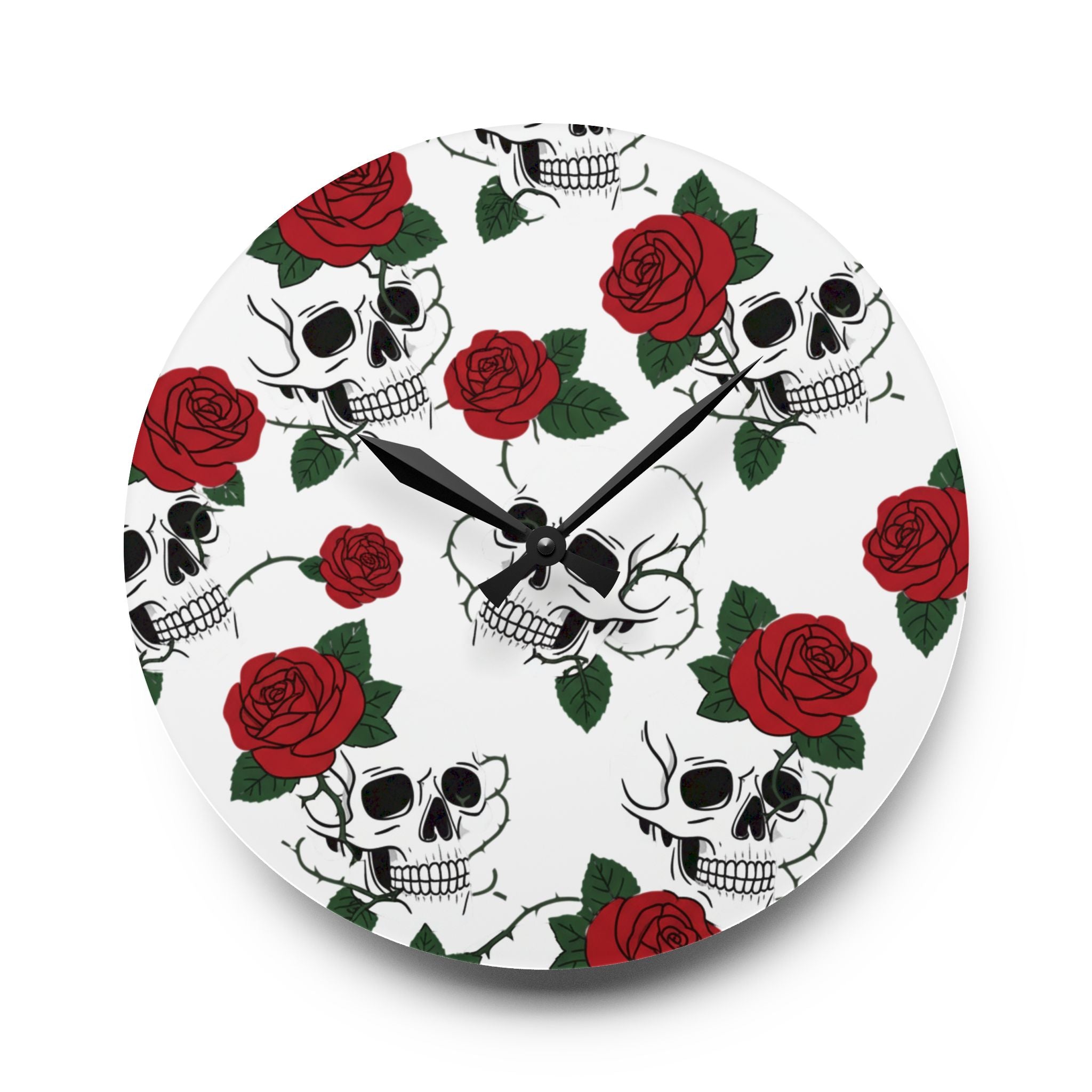 Lovely Rose Acrylic Wall Clock