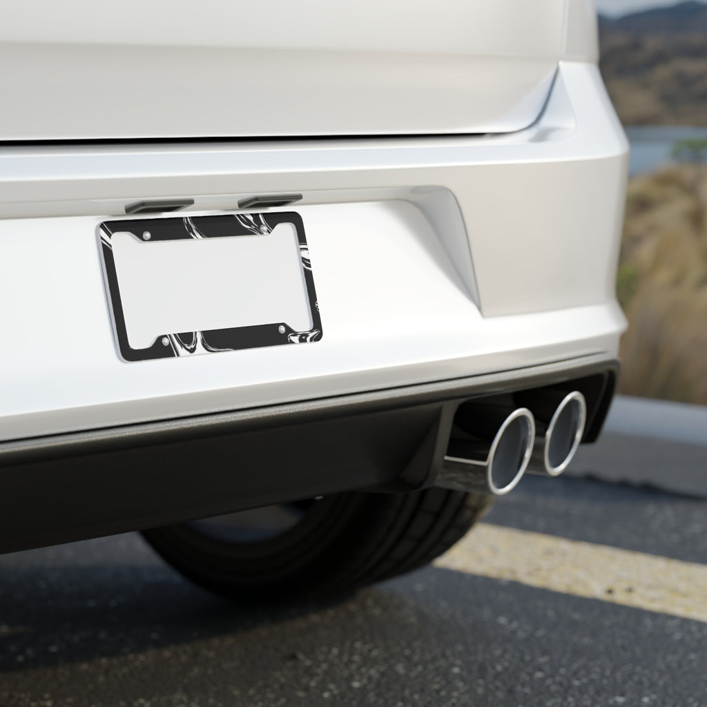 Silver Night License Plate Frame