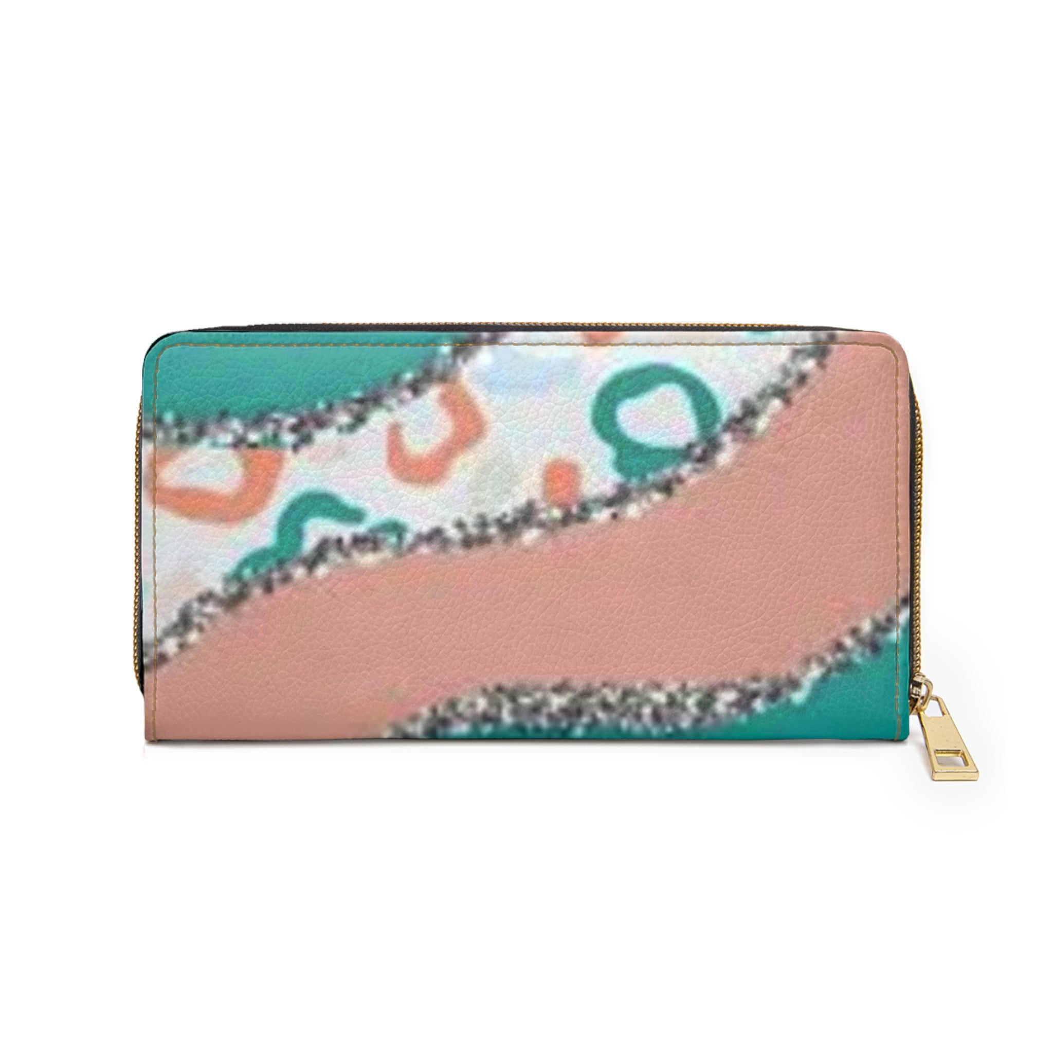 Seafoam Blush Zipper Wallet