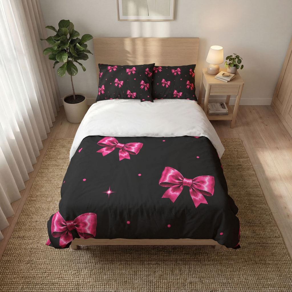 Bow Babe 3pc Quilt Cover Set