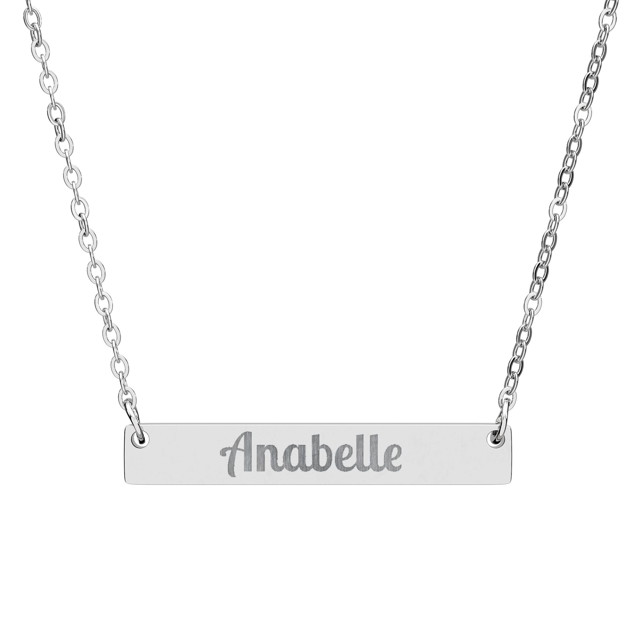 Personalized Engravable Horizontal Bar Necklace