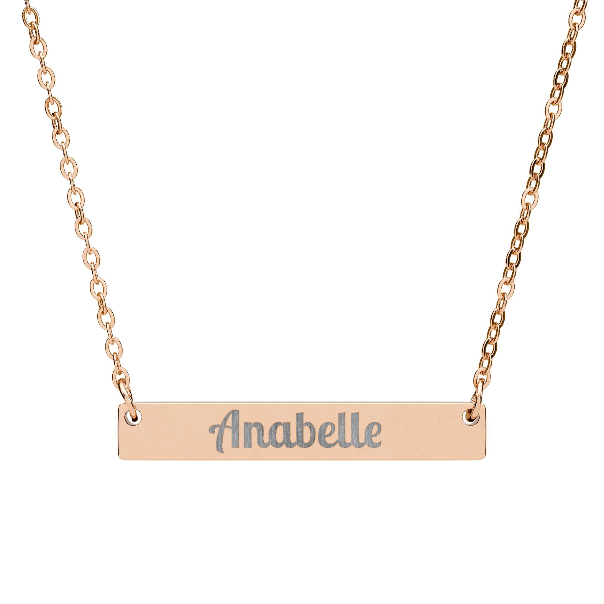 Personalized Engravable Horizontal Bar Necklace