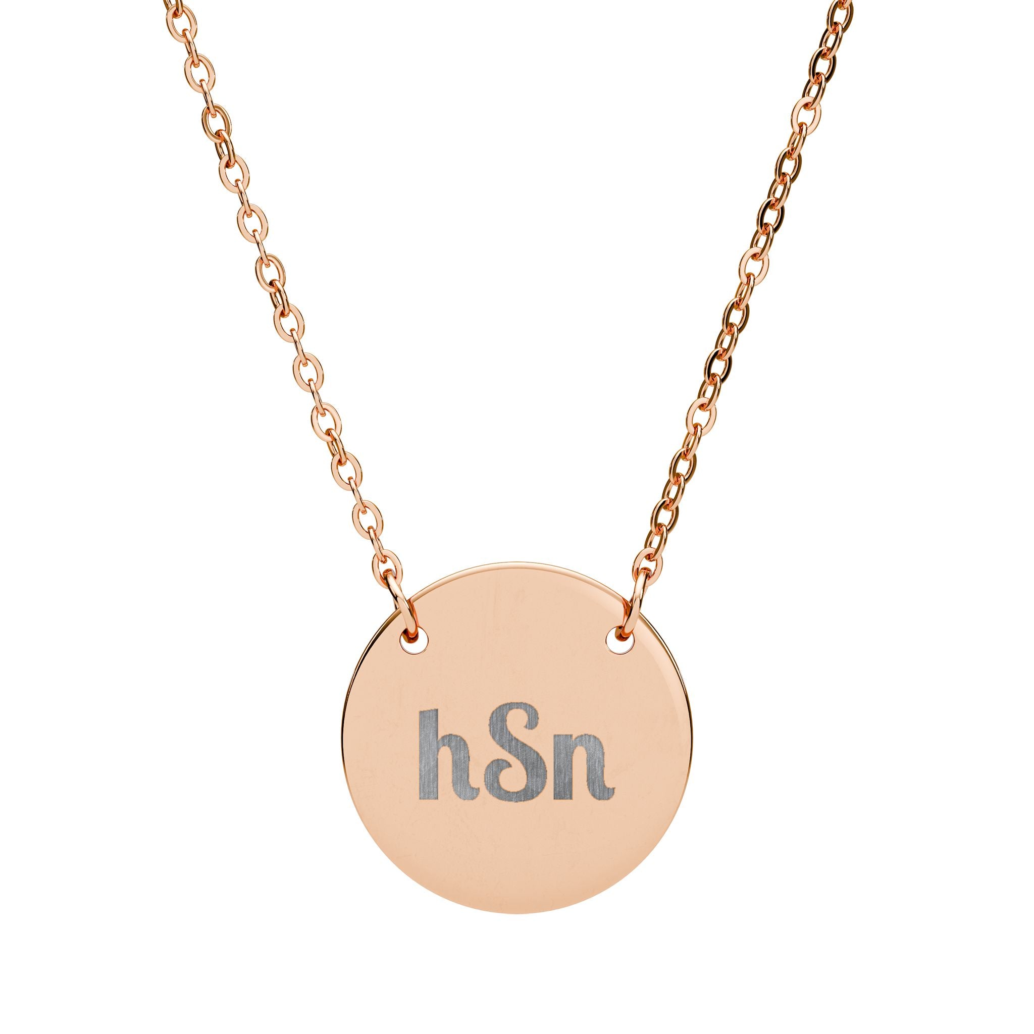 Personalized Engraved Circle Necklace