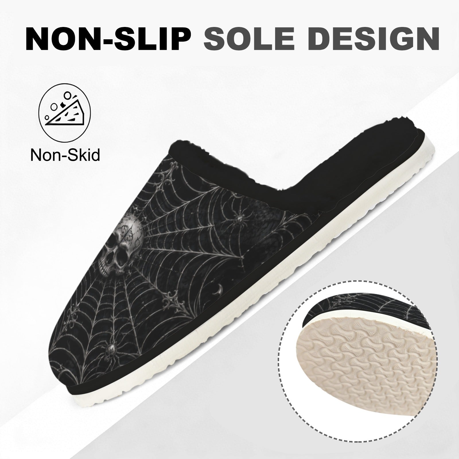 Nocturnal Web Fur Lined House Slippers