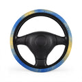 Blue Lemon Swirl Steering Wheel Cover