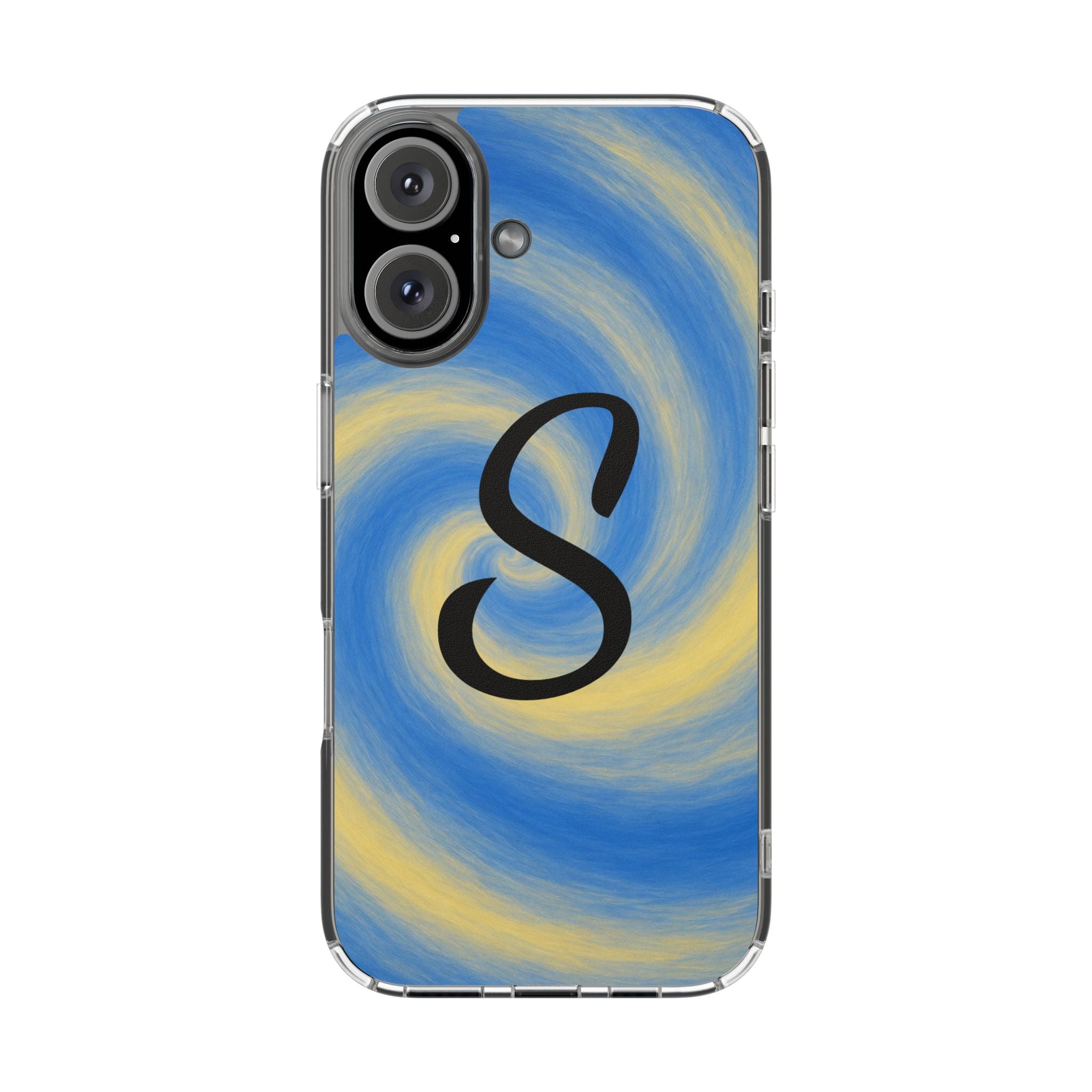 Personalized Blue Lemon Swirl Impact Phone Case