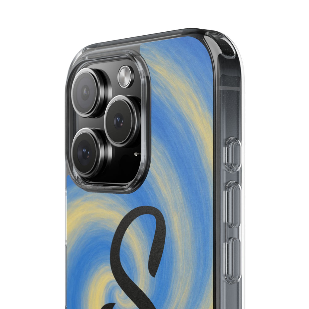Personalized Blue Lemon Swirl Impact Phone Case