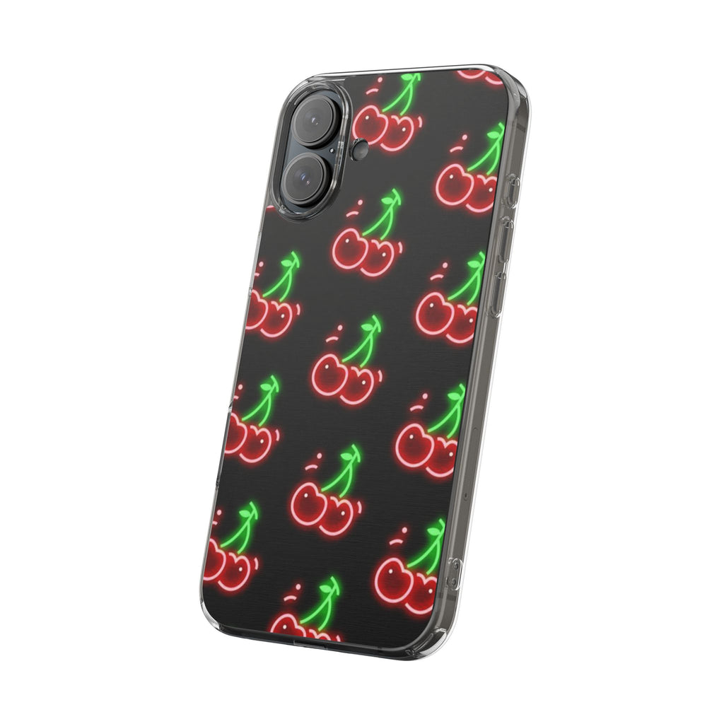 Neon Cherry Phone Case — Impact-Resistant Phone Case