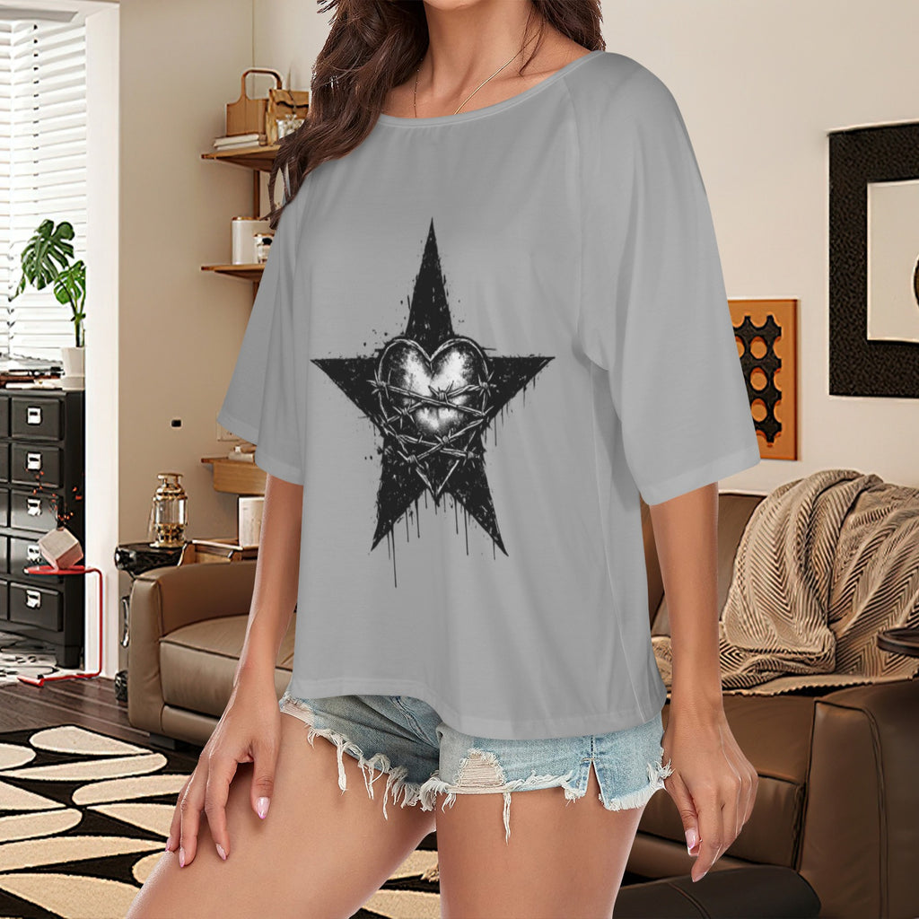 Black Star Off the Shoulder Tee
