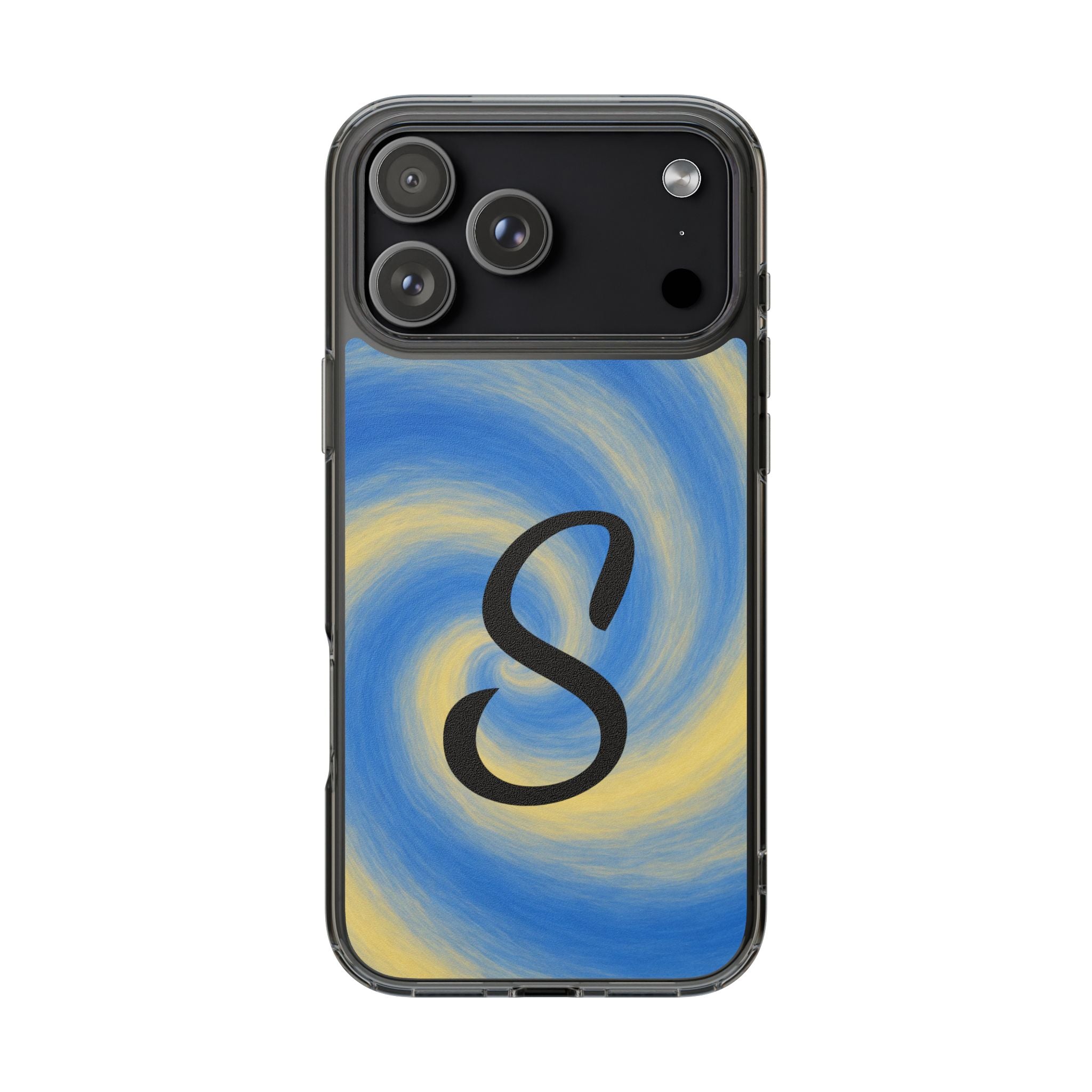 Personalized Blue Lemon Swirl Impact Phone Case