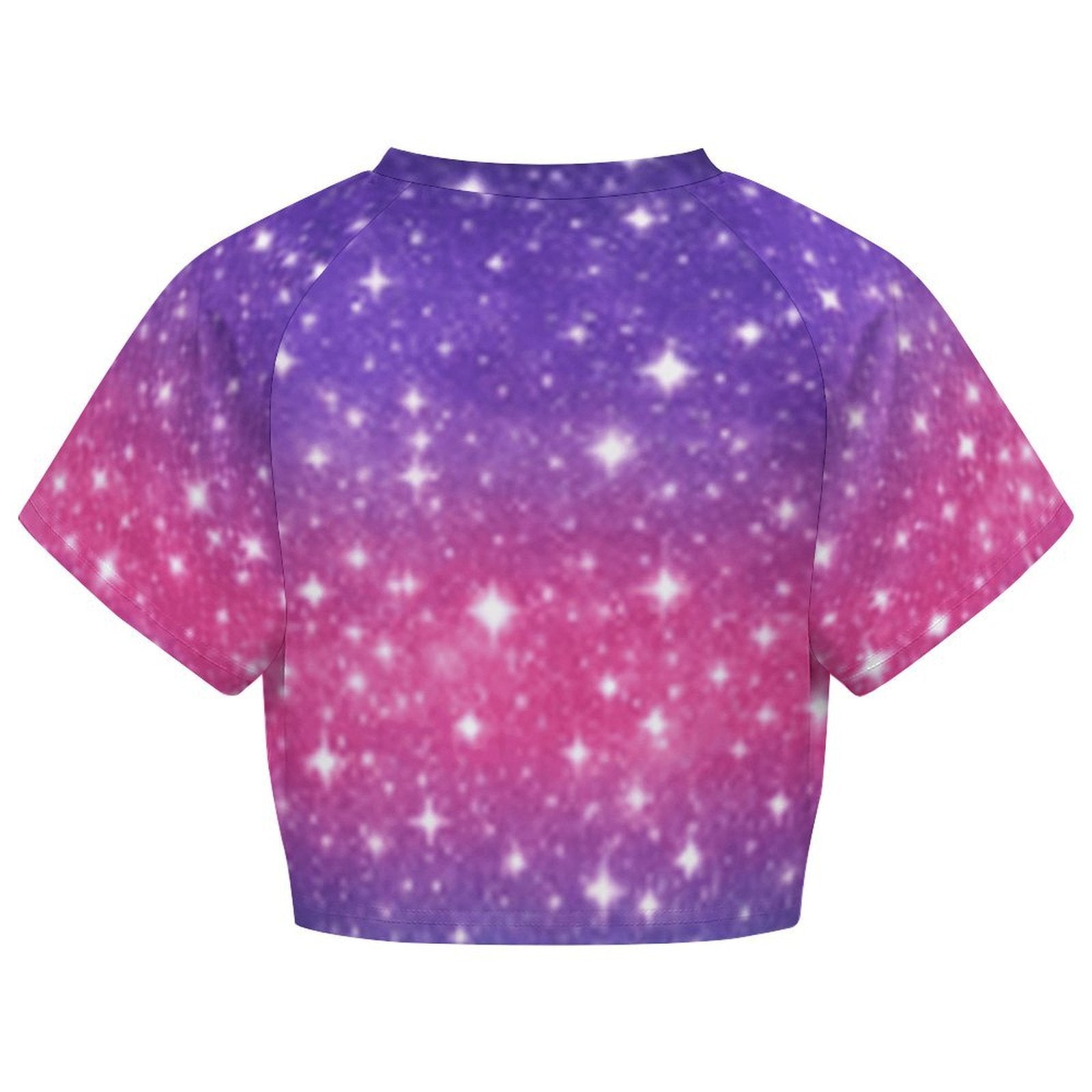 Custom Women's Short Sleeve Crew Neck Cropped Tee Crop T Shirt