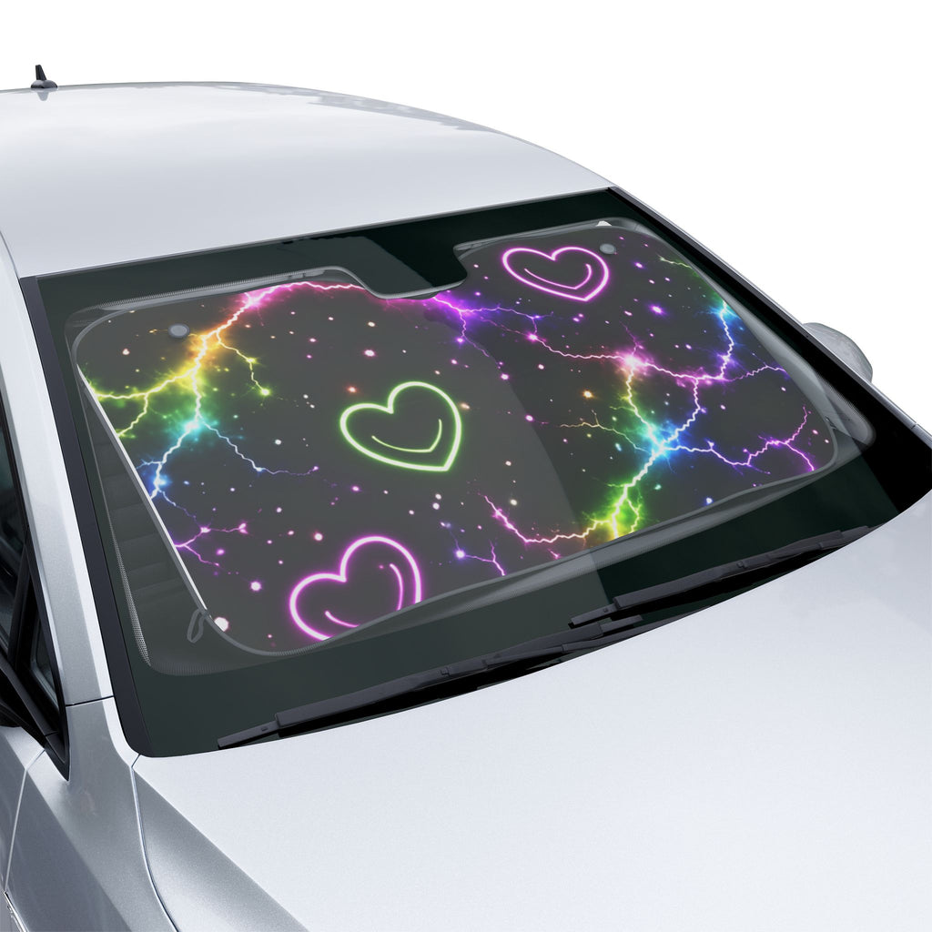 Electric Heart Car Sun Shade