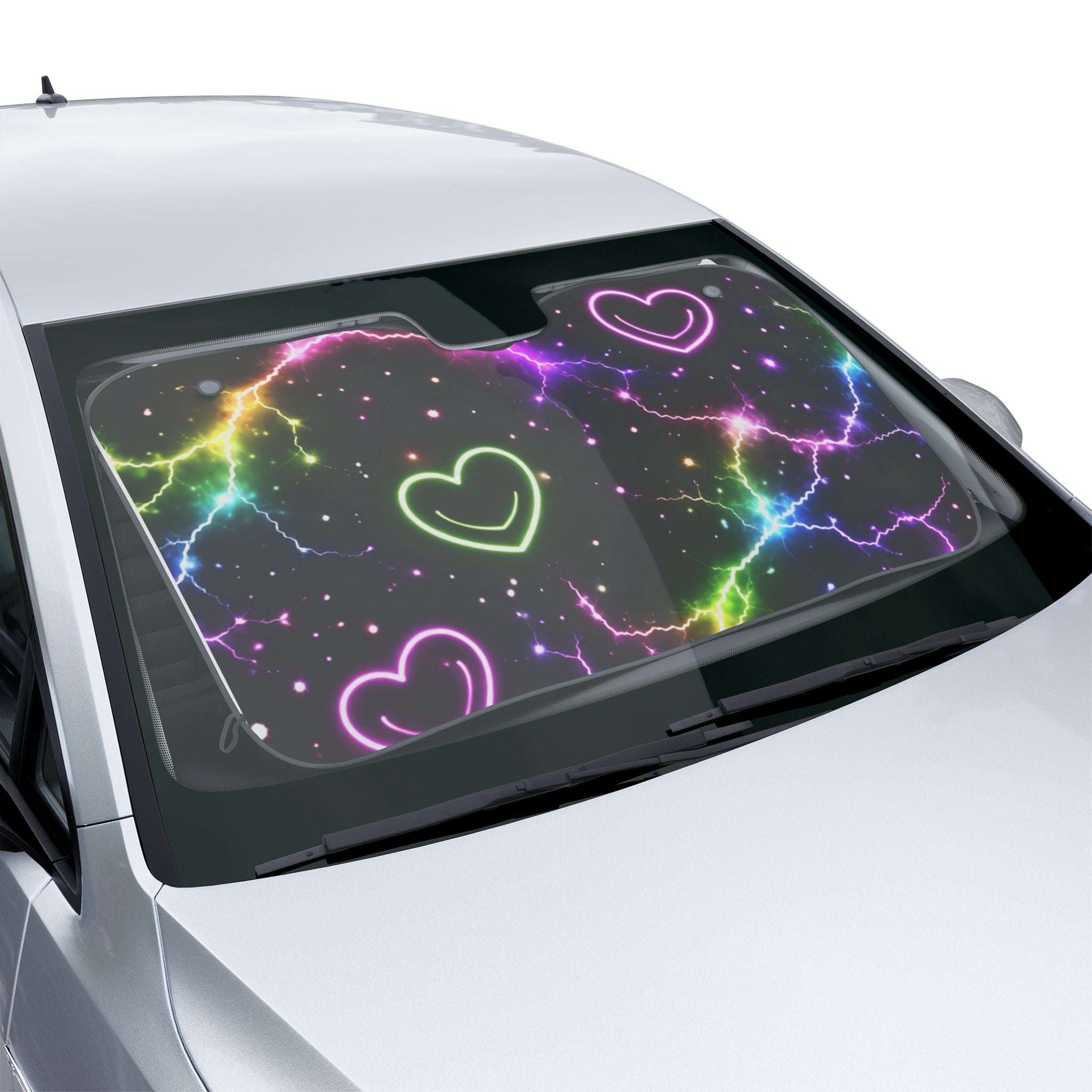 Electric Heart Car Sun Shade