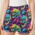 Color Skull Pajama Shorts