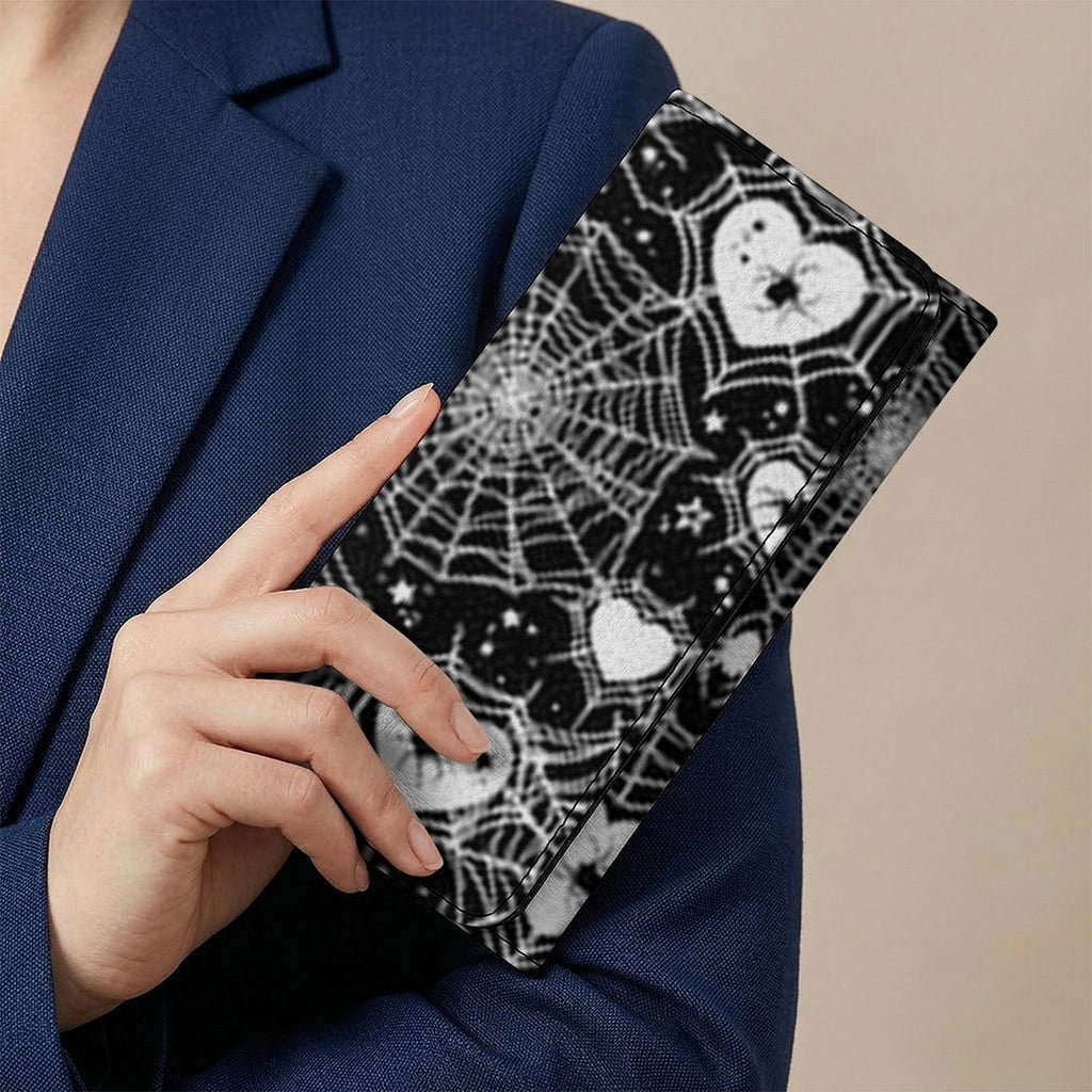Web Of Hearts Foldable Wallett