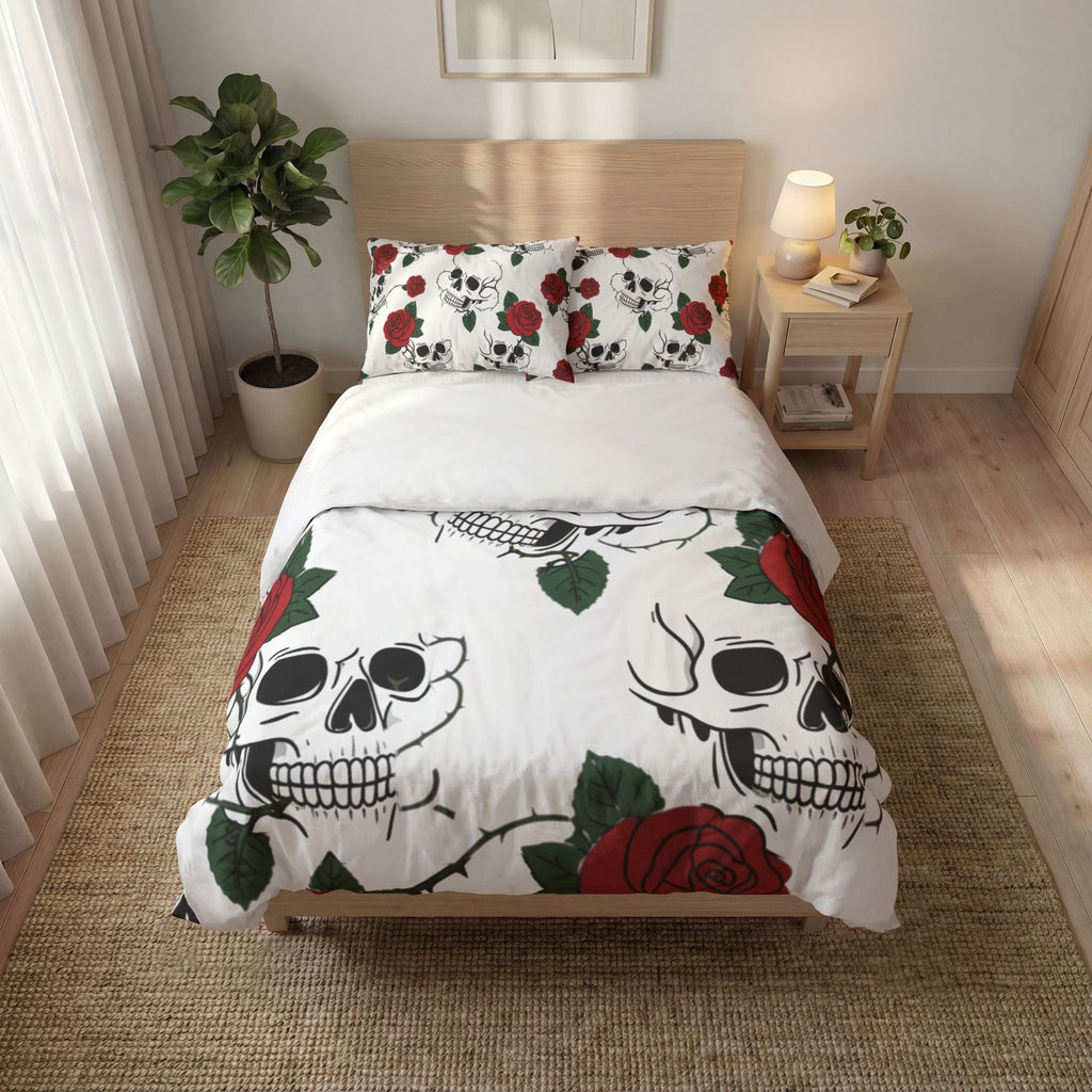 Lovely Skull 3pc Quilt Cover Set