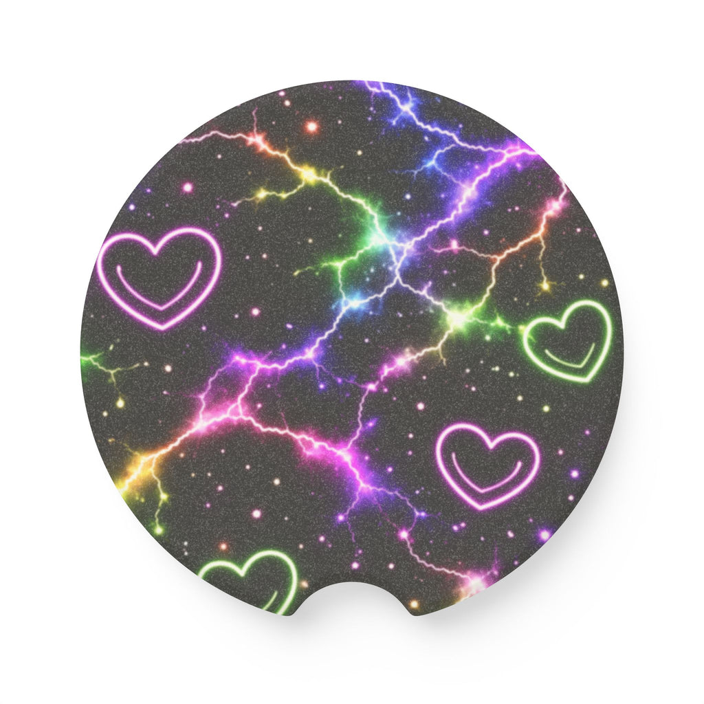 Electric Heart Lightning Soapstone Car Coaster