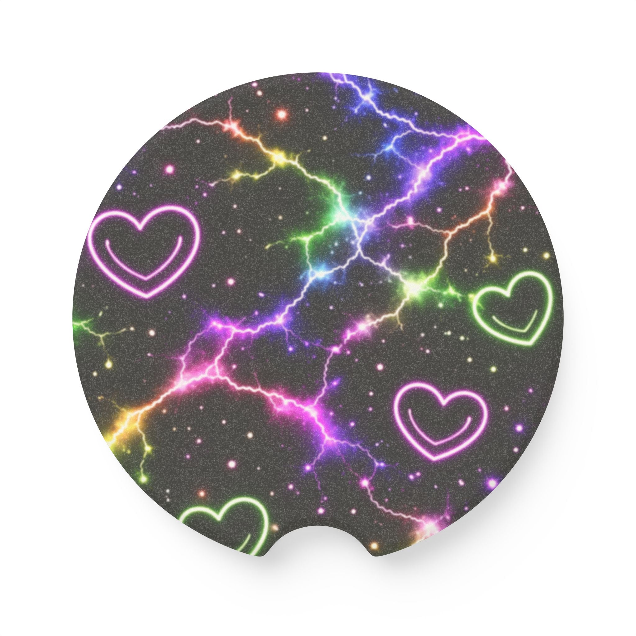 Electric Heart Lightning Soapstone Car Coaster