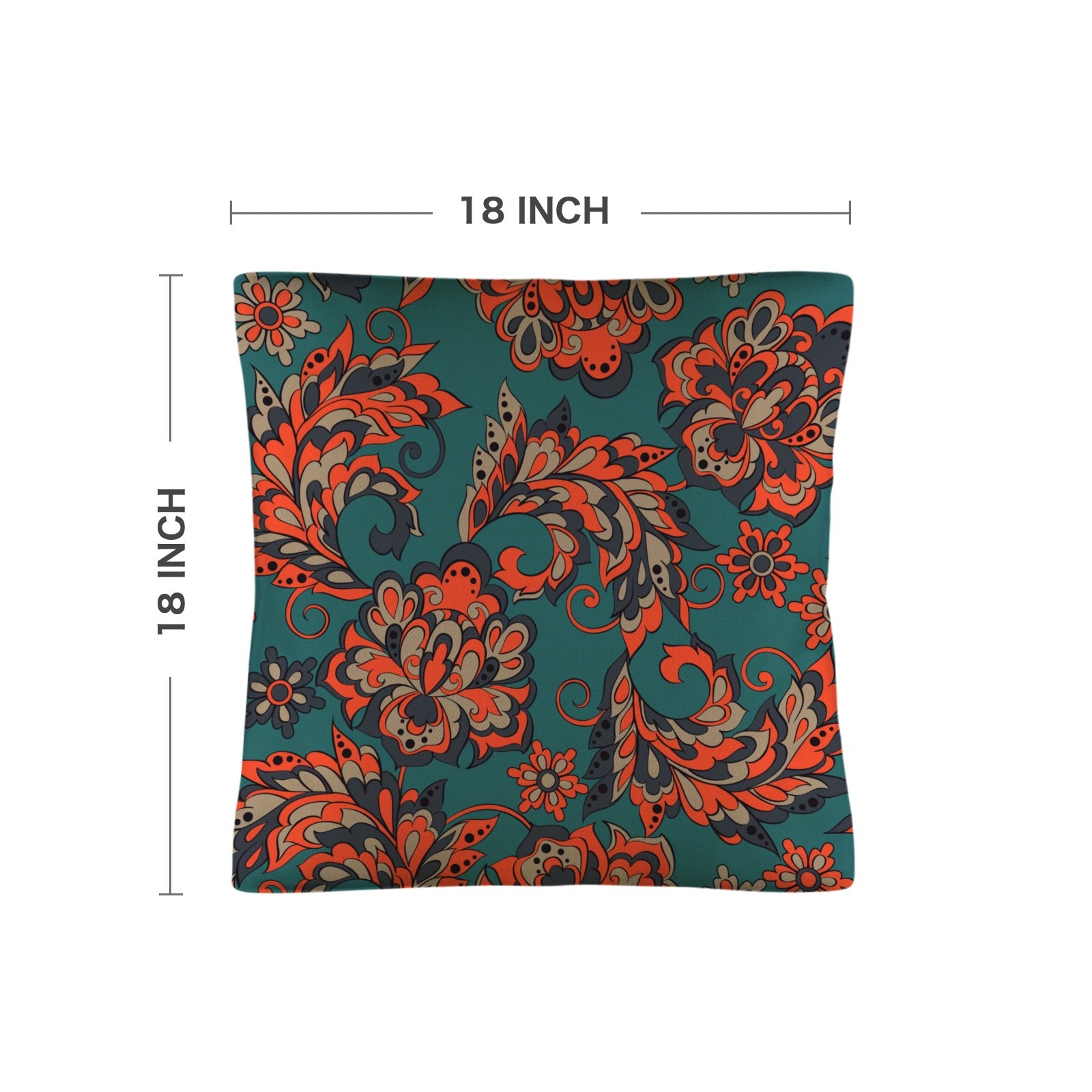 Sunset Paisley Linen Pillows Cases 2pk