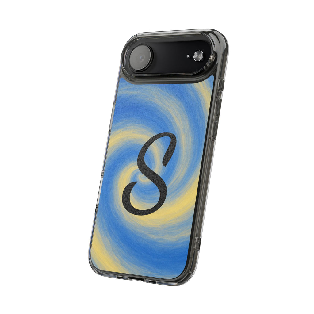 Personalized Blue Lemon Swirl Impact Phone Case