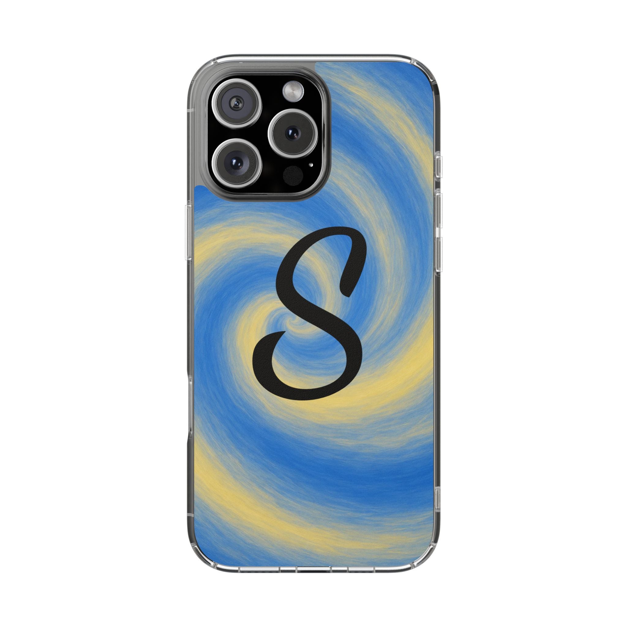 Personalized Blue Lemon Swirl Impact Phone Case