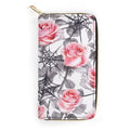 Custom Large Capacity Zip Around Wallet PU Leather Clutch Purse With Multi-Layer Slots