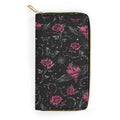 Custom Large Capacity Zip Around Wallet PU Leather Clutch Purse With Multi-Layer Slots