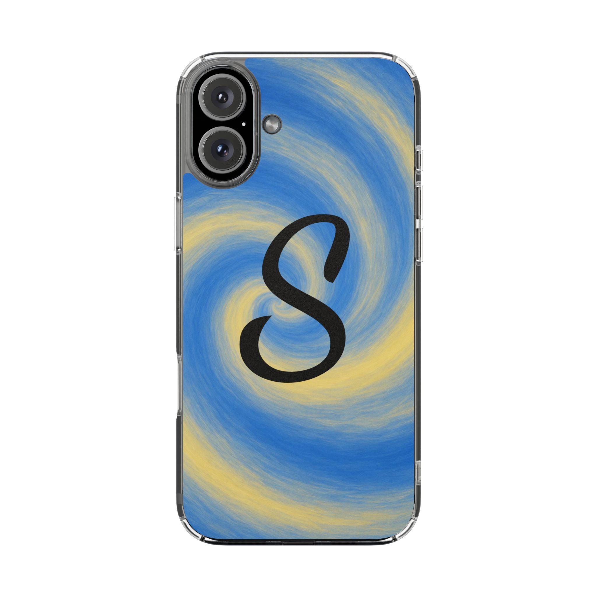Personalized Blue Lemon Swirl Impact Phone Case
