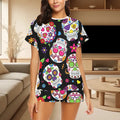 Sugar Skull Pajama Short Set