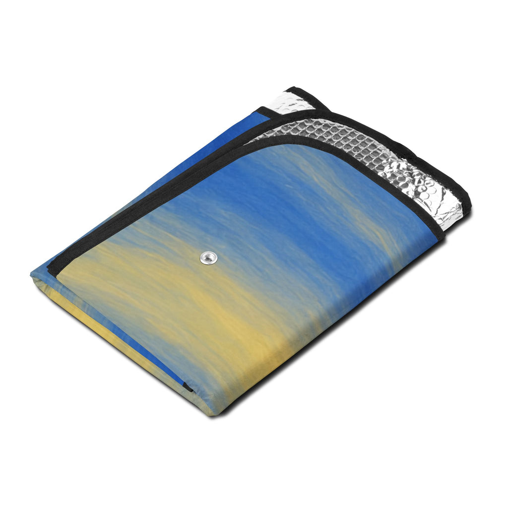 Blue Lemon Swirl Car Sun Shade