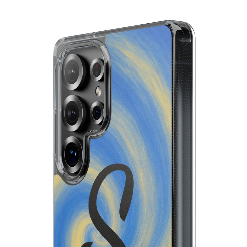 Personalized Blue Lemon Swirl Impact Phone Case