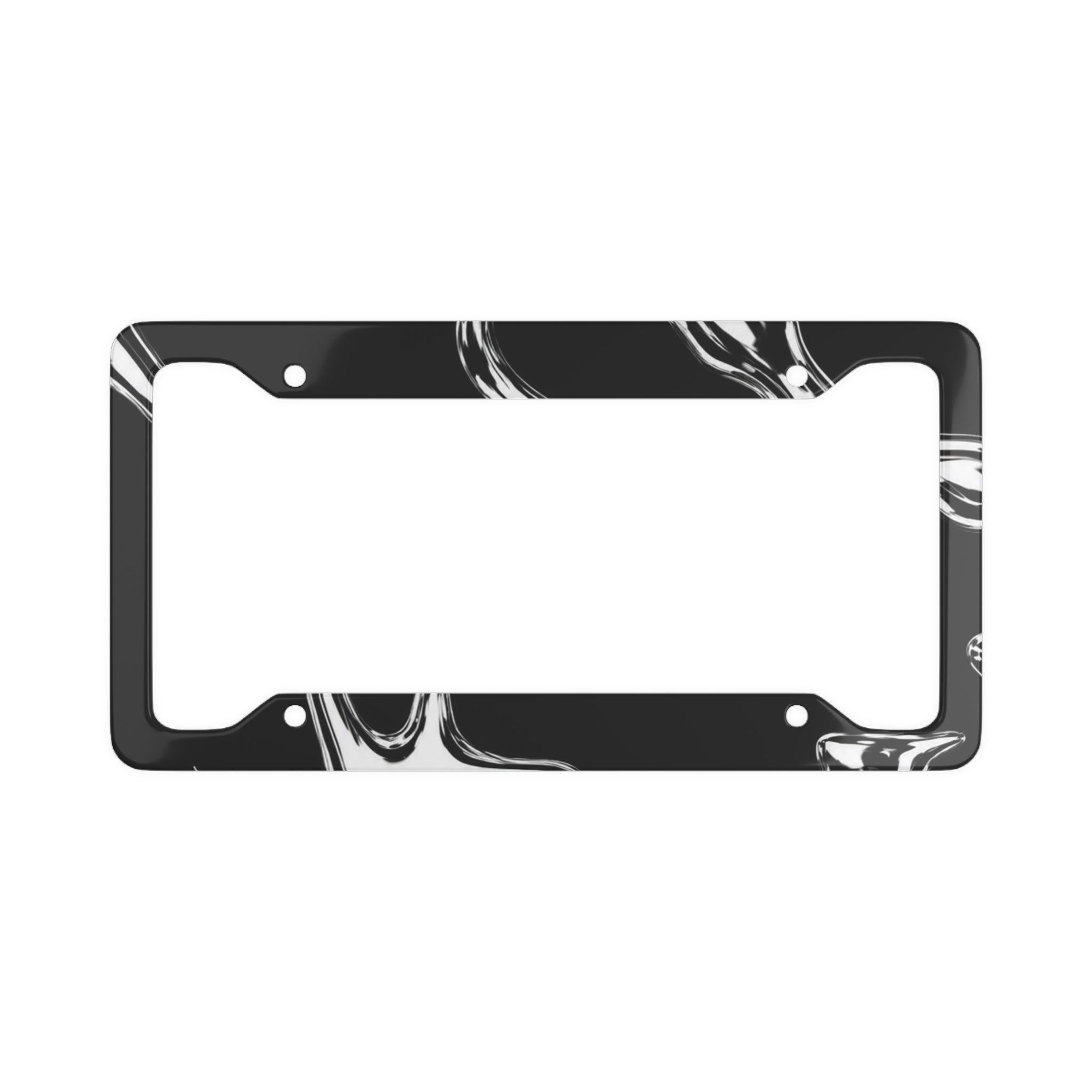Silver Night License Plate Frame