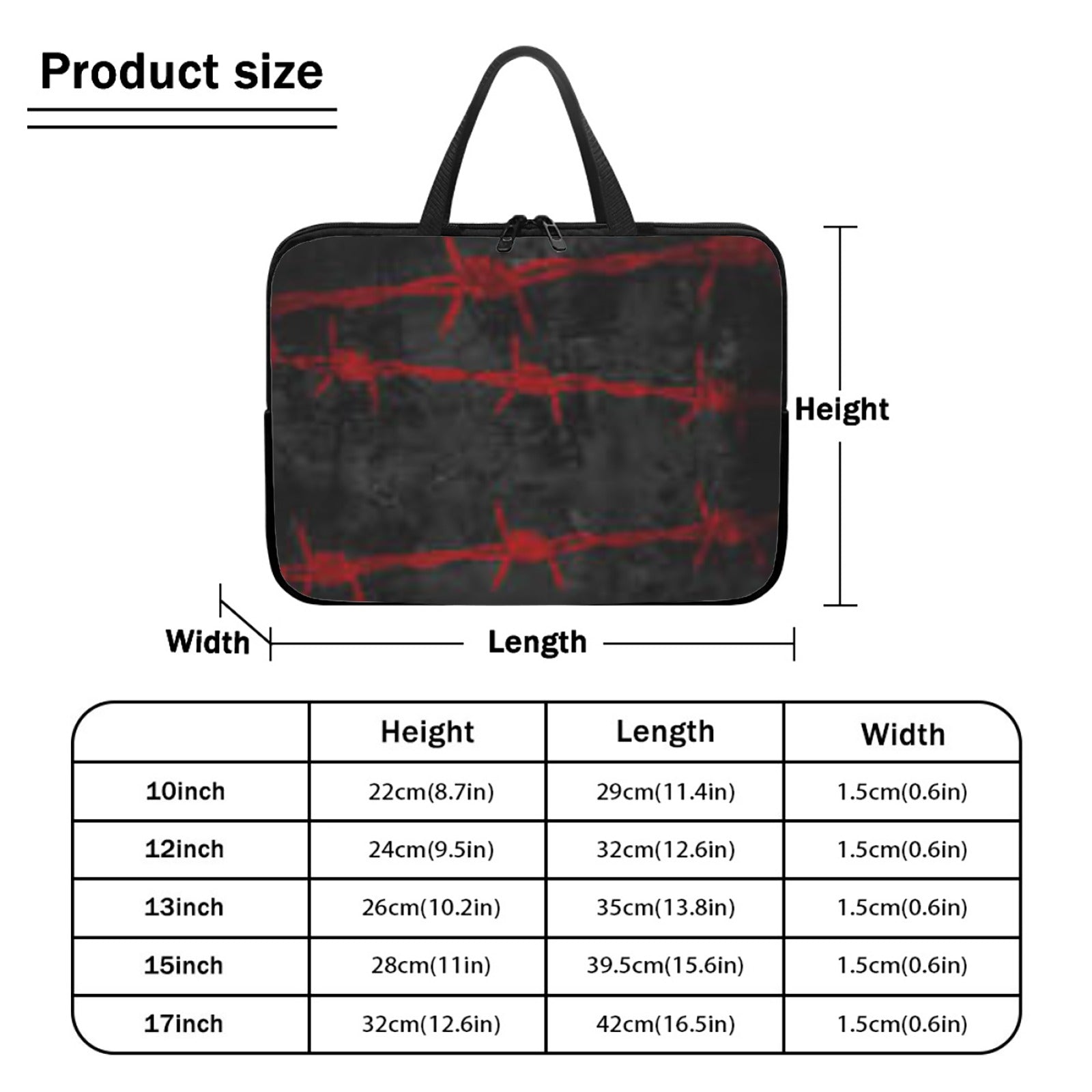 Red Razor Laptop Bag 15inch