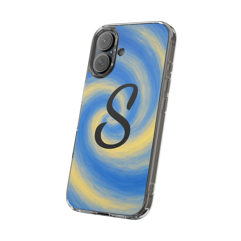 Personalized Blue Lemon Swirl Impact Phone Case
