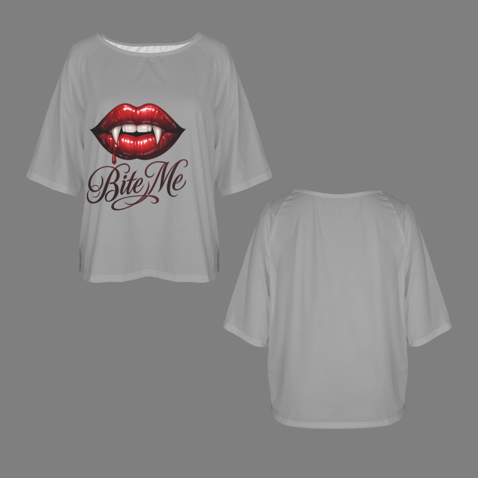 Bite Me Babe Off Shouder T Shirt