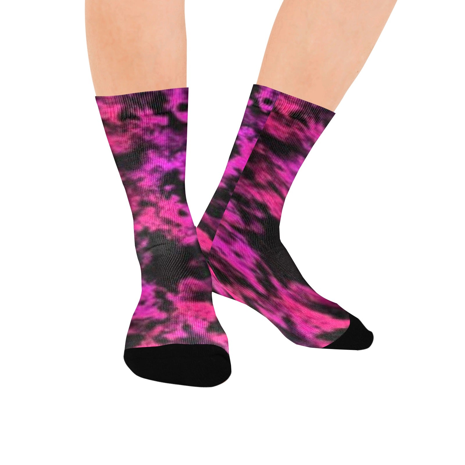 Electric Pink Tye Dye Socks