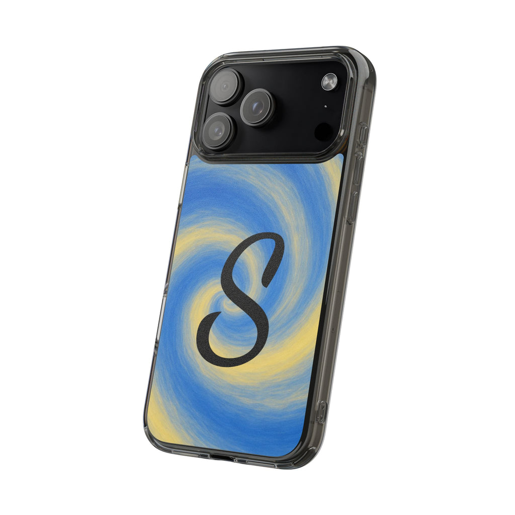 Personalized Blue Lemon Swirl Impact Phone Case