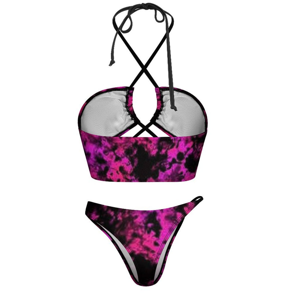 Black And Pink Ombre Bikini