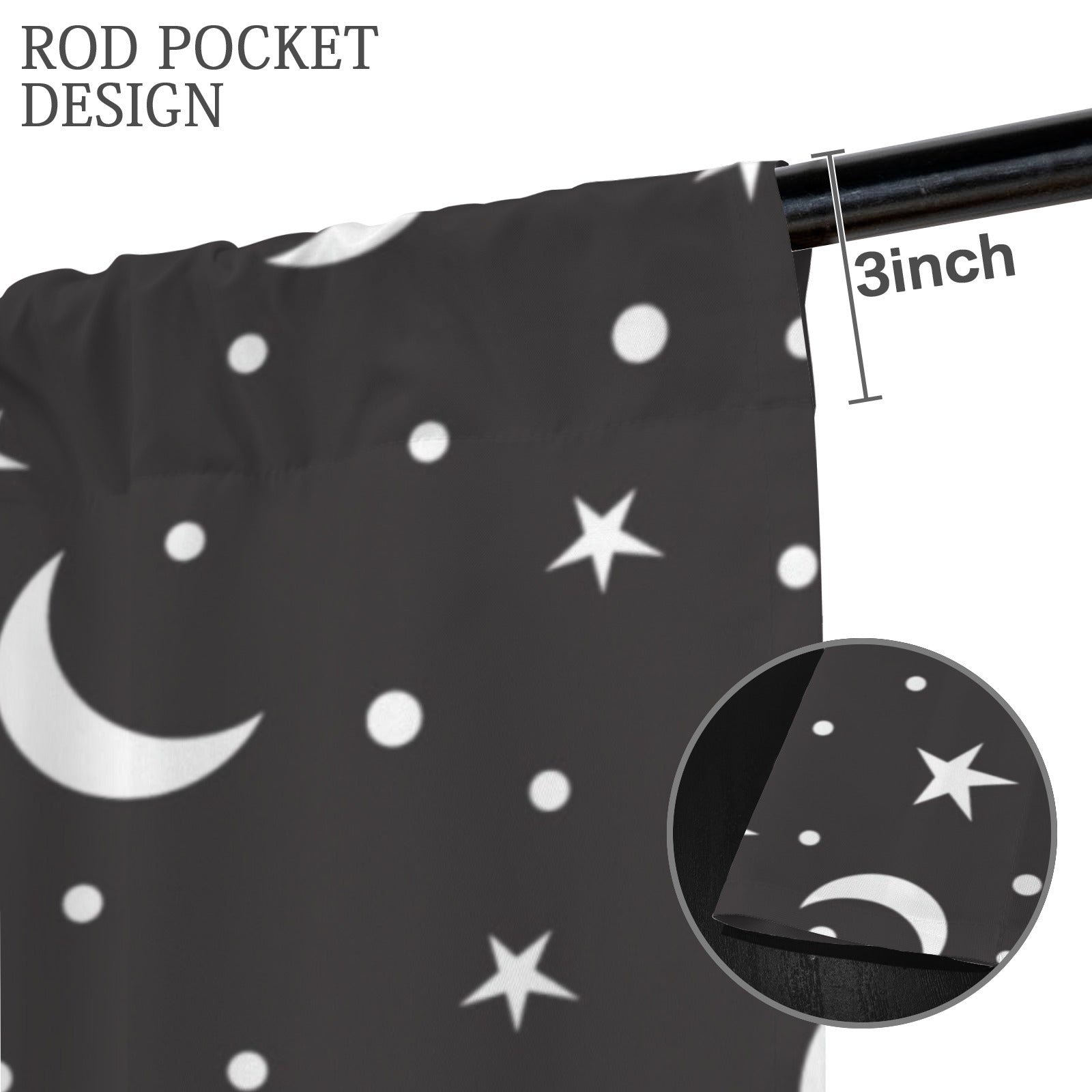 NIght Sky Curtains 42"x84"
