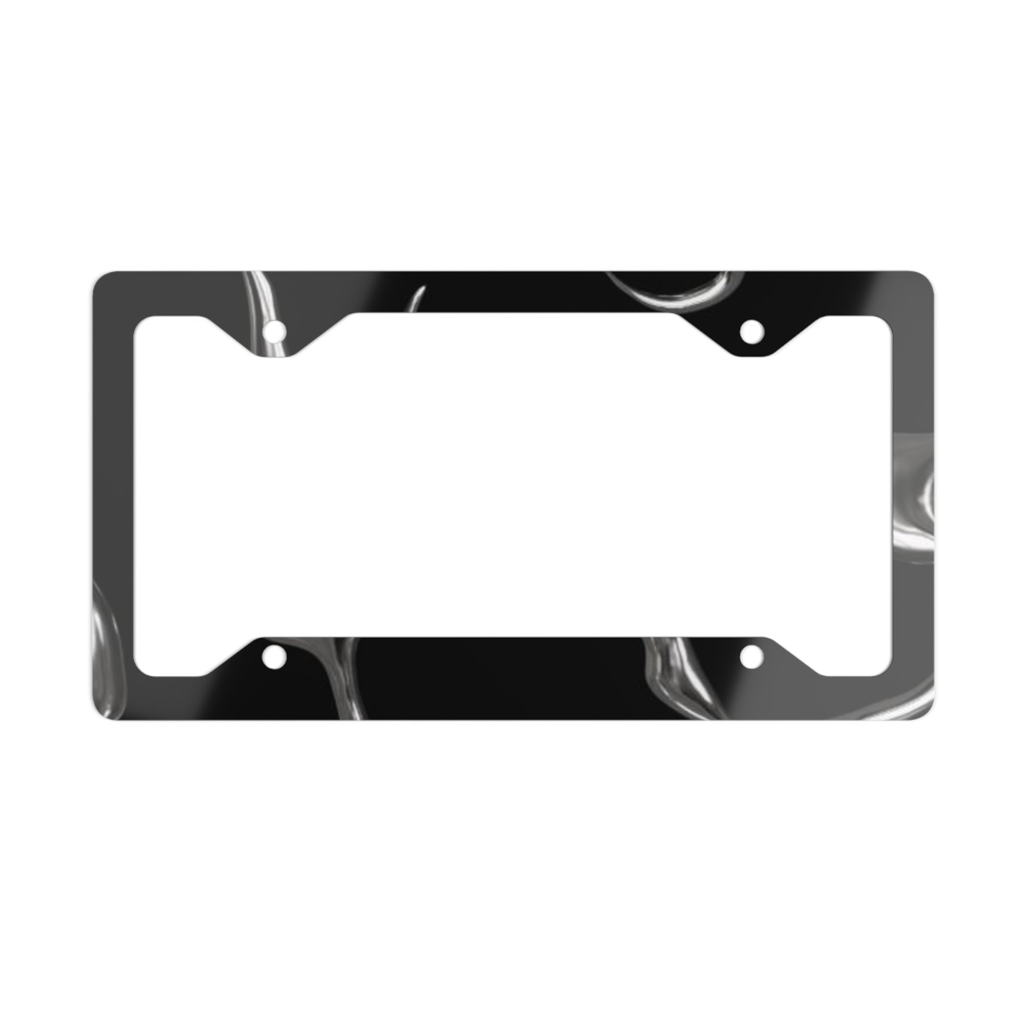 Silver Night Metal License Plate Frame