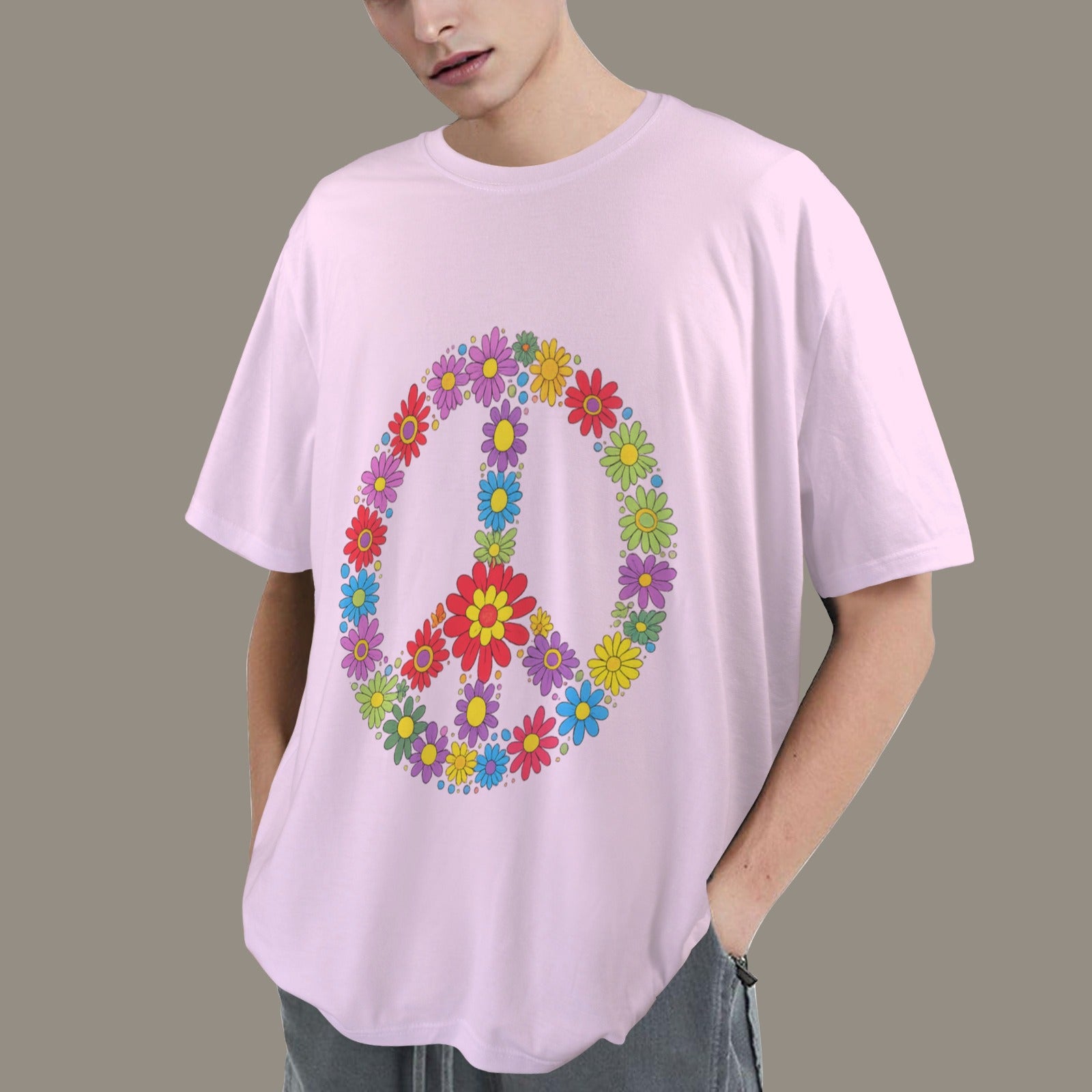 Floral peace Over Size Shirt