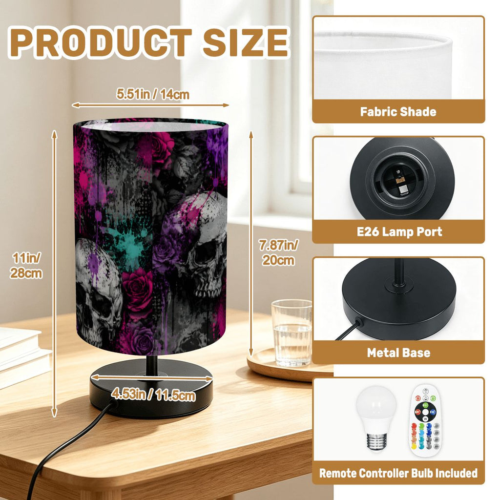 Roses & Ruin Cylinder Table Lamp