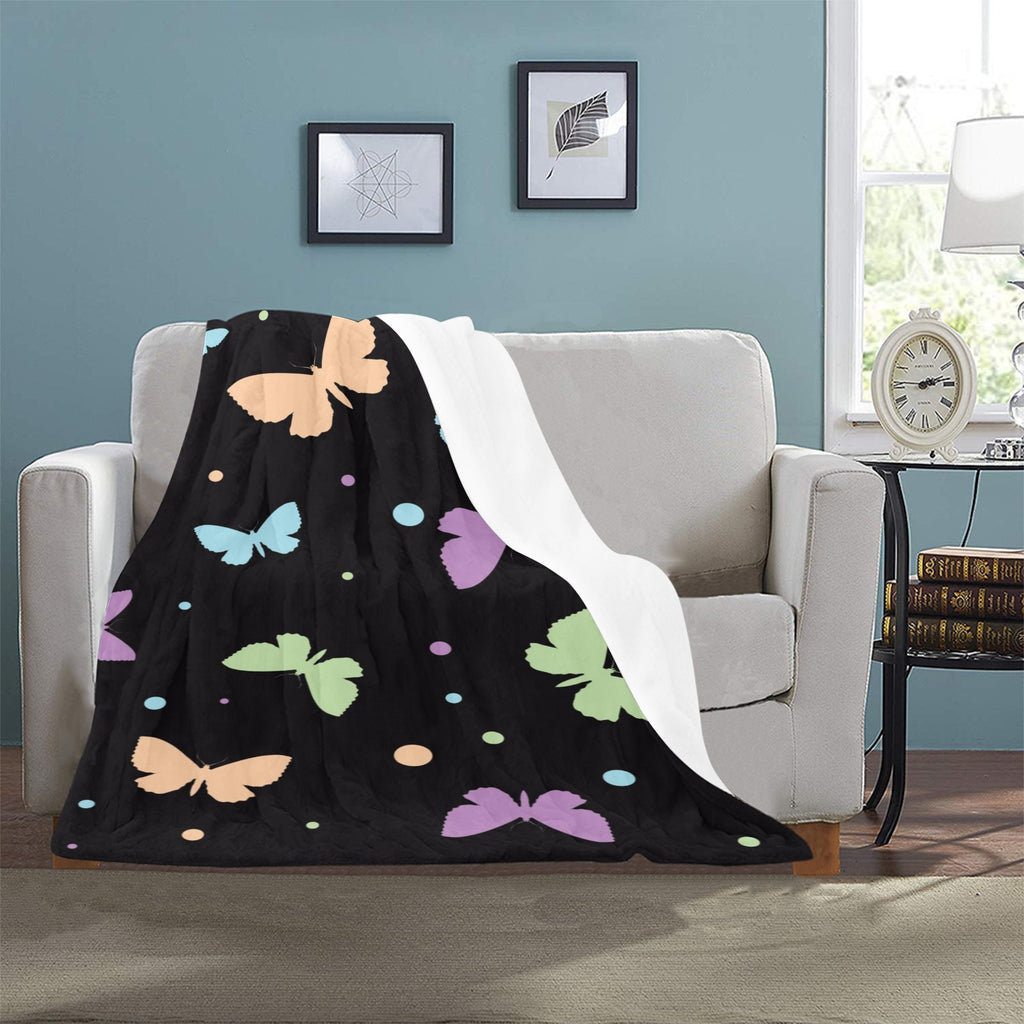 Pastel Butterfly Fleece Blanket 32"x48"