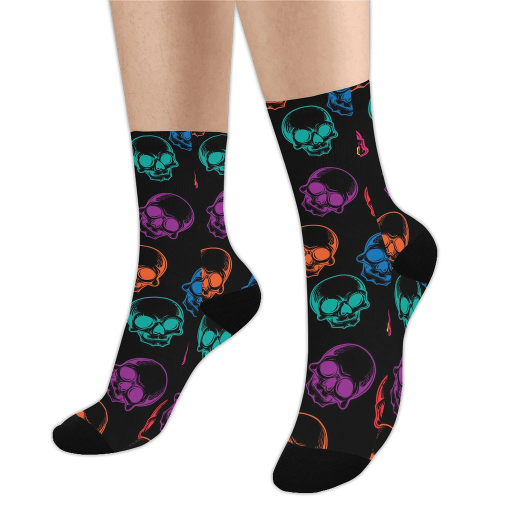 Mens Neon Skulls Socks