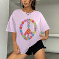 Floral peace Over Size Shirt