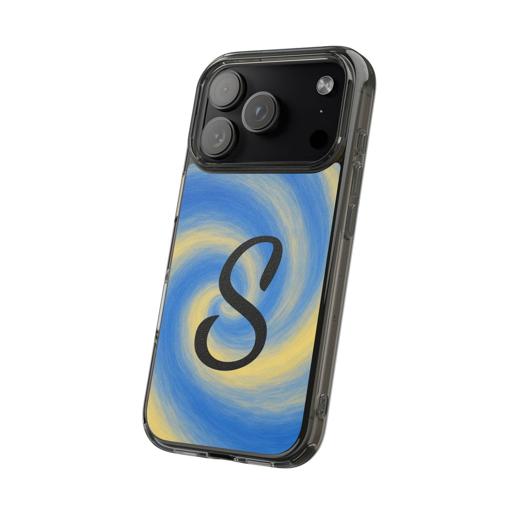 Personalized Blue Lemon Swirl Impact Phone Case